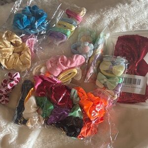 Colorful Kids Hair Scrunchies Set